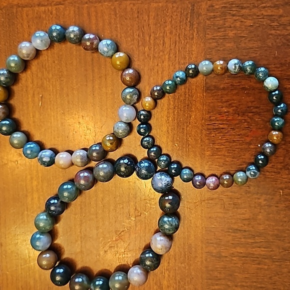 Indian Agate Beaded Layering Bracelets - Picture 4 of 6